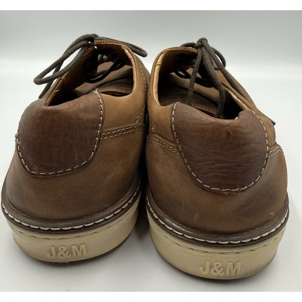 Johnston‎ Murphy J&M Mens 10M Brown Sheepskin Oxford Dress Shoes